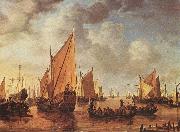 VLIEGER, Simon de Visit of Frederick Hendriks II to Dordrecht in 1646 asr USA oil painting artist